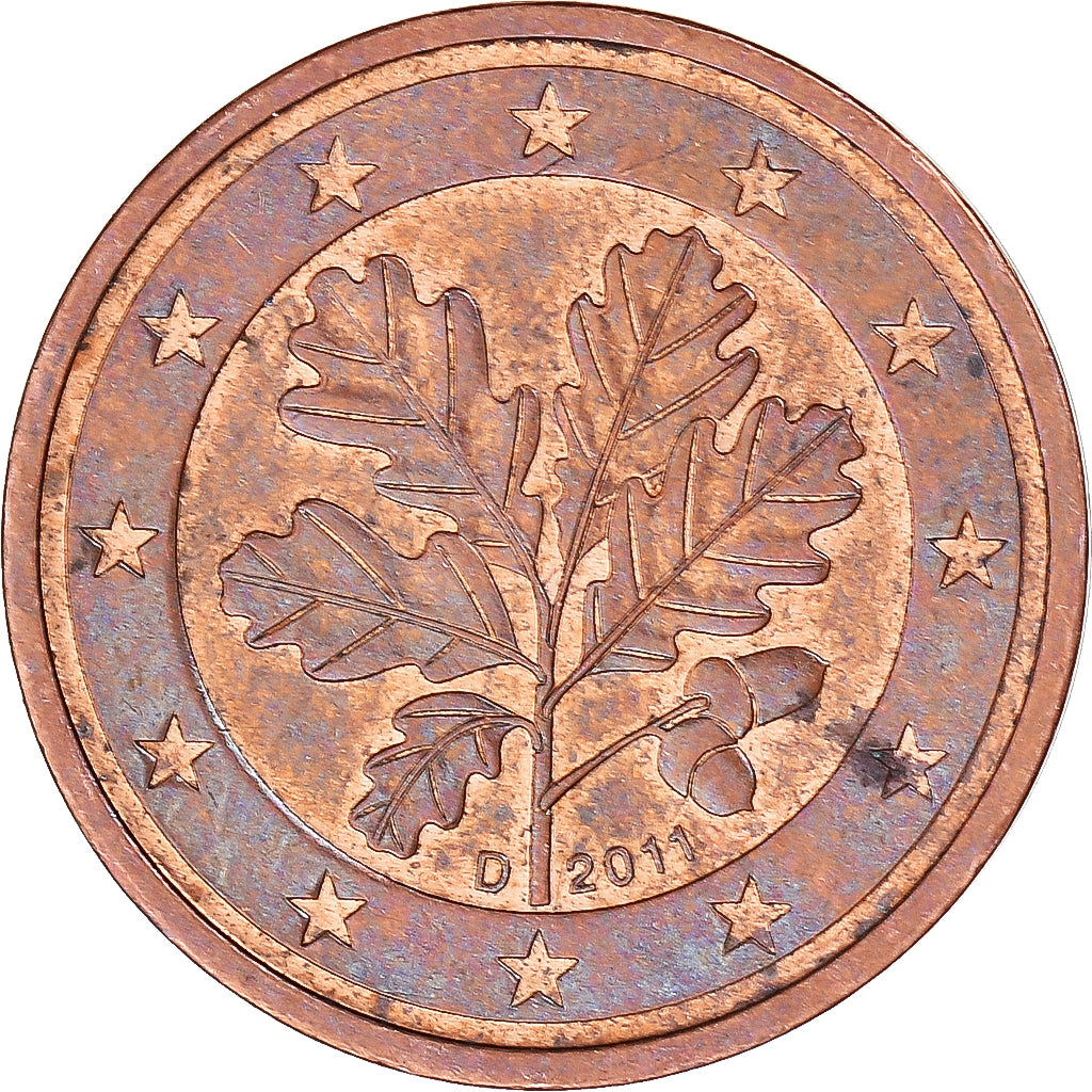 NEMECKO - BUNDESREPUBLIK, 
  
  2 euro centy, 
  
  2011